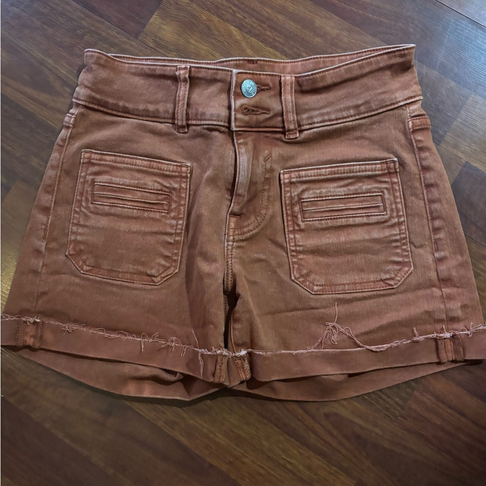 Women's Marley Rust Roll-Cuff Denim Shorts - Picture 3 of 4